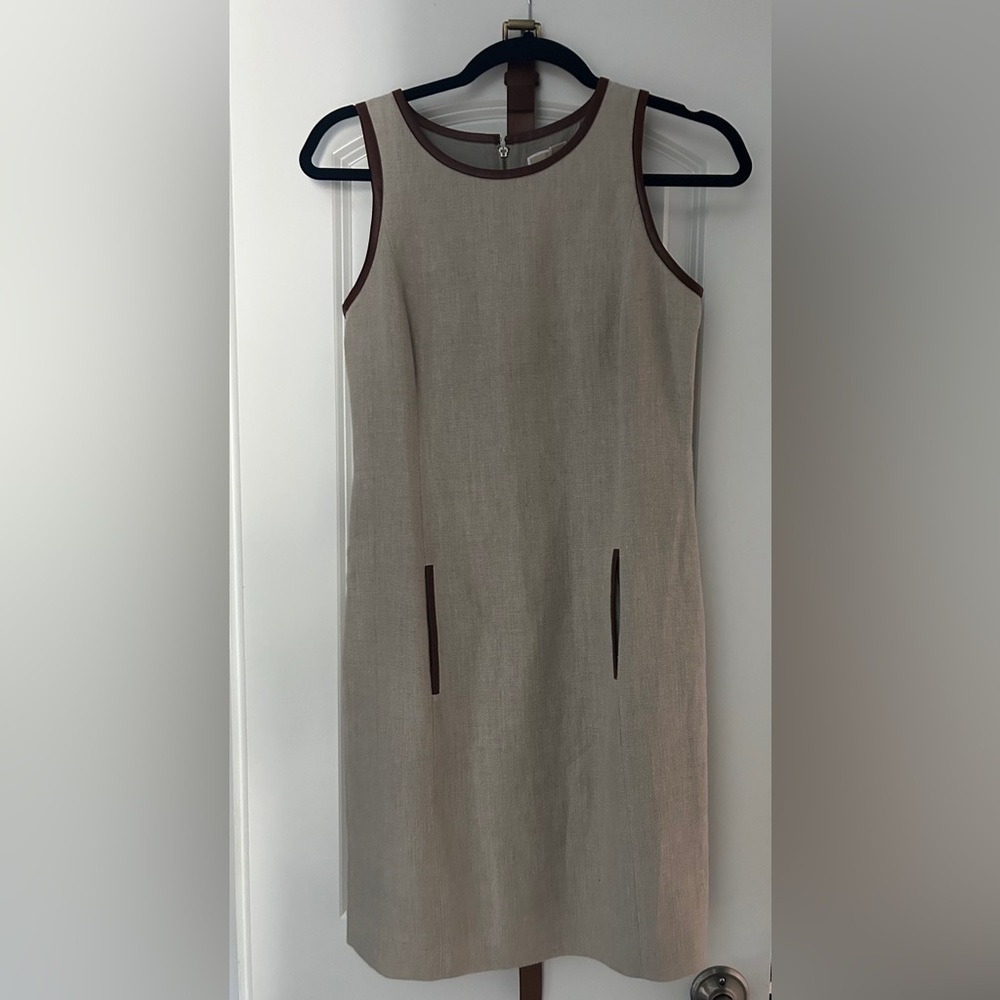 Michael Kors Beige with Brown leather trim Dress